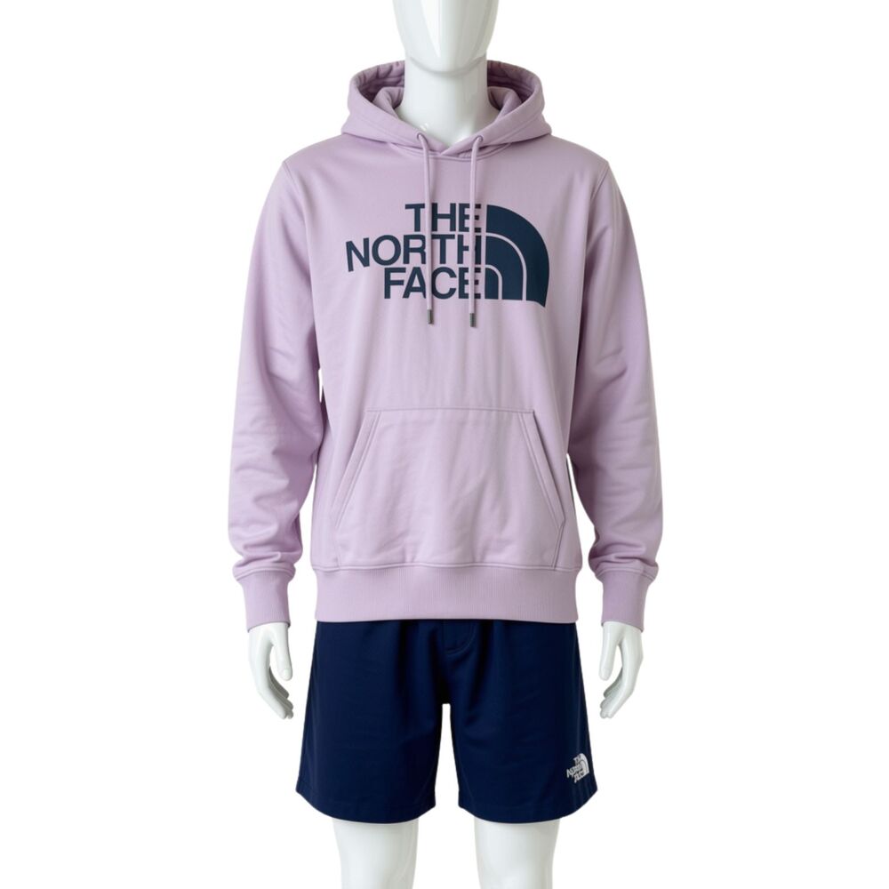 The North Face Pullover Hoodie Men's Size Medium Lavender Navy Blue